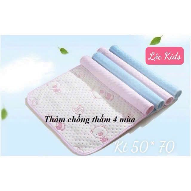 Lót chống thấm 4 lớp CAO CẤP thay bỉm cho bé sơ sinh siêu mềm siêu thấm kích thước 70x50cm