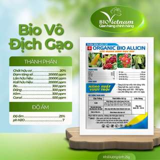 Combo 10 gói phân bón hữu cơ BIO VÔ ĐỊCH GẠO tăng năng suất gạo, vô gạo liên tục, chắc hạt nặng ký, tăng tuổi thọ cây