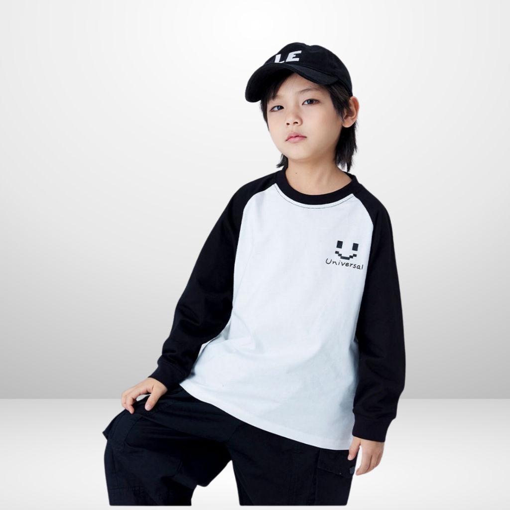 Áo Thun Dài Tay Xuân Thu Cho Bé Trai, Bé Gái In Hình Năng Động, Cổ Tròn B566 | JJ Kids Fashion