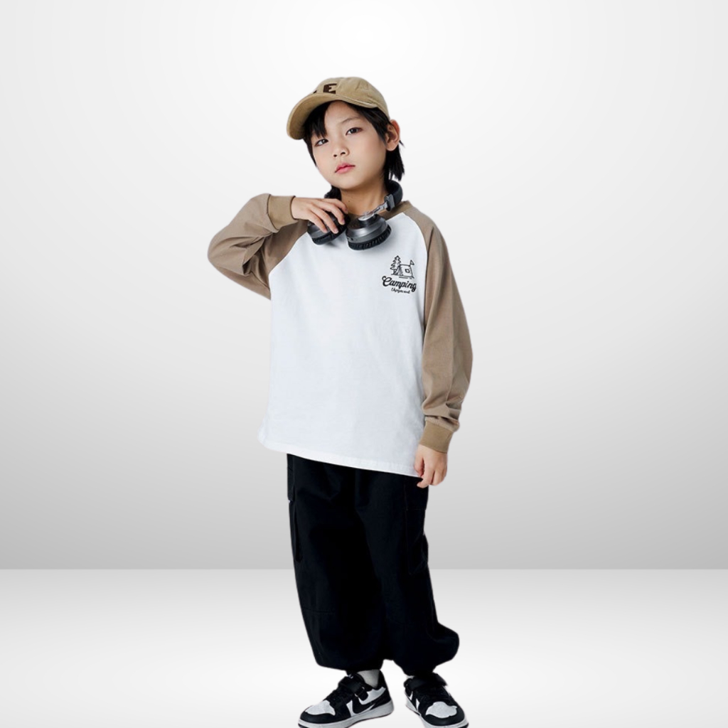 Áo Thun Dài Tay Xuân Thu Cho Bé Trai, Bé Gái In Hình Năng Động, Cổ Tròn B567 | JJ Kids Fashion