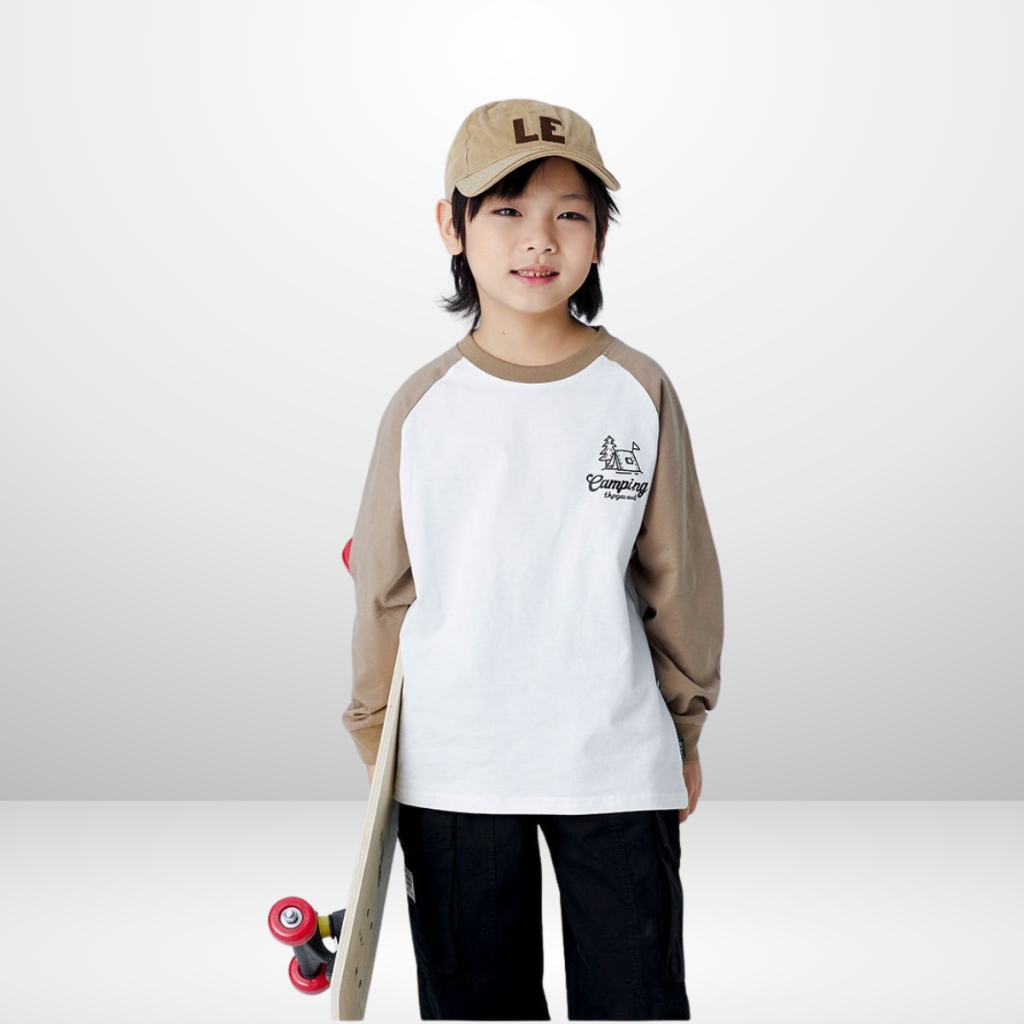 Áo Thun Dài Tay Xuân Thu Cho Bé Trai, Bé Gái In Hình Năng Động, Cổ Tròn B567 | JJ Kids Fashion