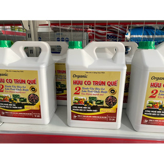 Phân bón hữu cơ Trùn Quế dạng nước Organic đậm đặc xanh lá, đậu bông,lớn trái cây ăn trái cây cảnh - Can 5 lít