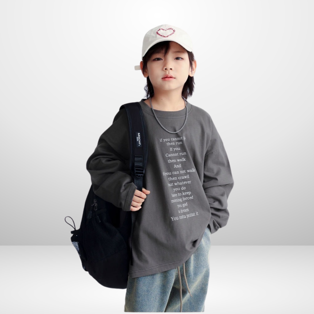 Áo Thun Tay Dài Trẻ Em Cotton 4 Chiều Cho Bé Trai Bé Gái In Hình Thời Trang B569 | JJ Kids Fashion