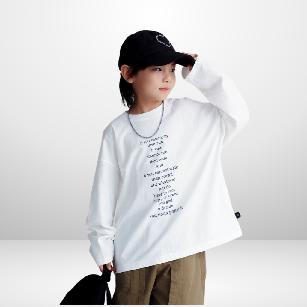 Áo Thun Tay Dài Trẻ Em Cotton 4 Chiều Cho Bé Trai Bé Gái In Hình Thời Trang B569 | JJ Kids Fashion