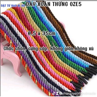Dây, Quai, Dây túi giấy(combos100 đôi dây XOẮN THỪNG xỏ túi giấy 0.5x 35cm), dây XOẮN, Dây THỪNG