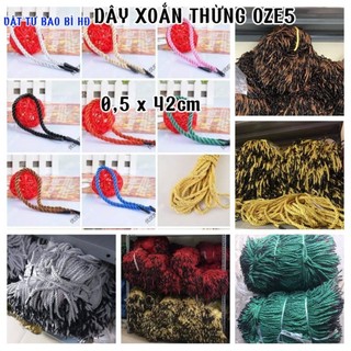 Dây, quai, dây túi giấy 42cmx0,5 (Combos 20 đôi) Dây THỪNG, dây XOẮN THỪNG xỏ túi giấy bao bì