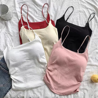 Áo Bra Nữ 2 Dây Mảnh Nút Điều Chỉnh Dáng Dài Có Đệm Ngực Hot Trend Mới 2138  { A110 }