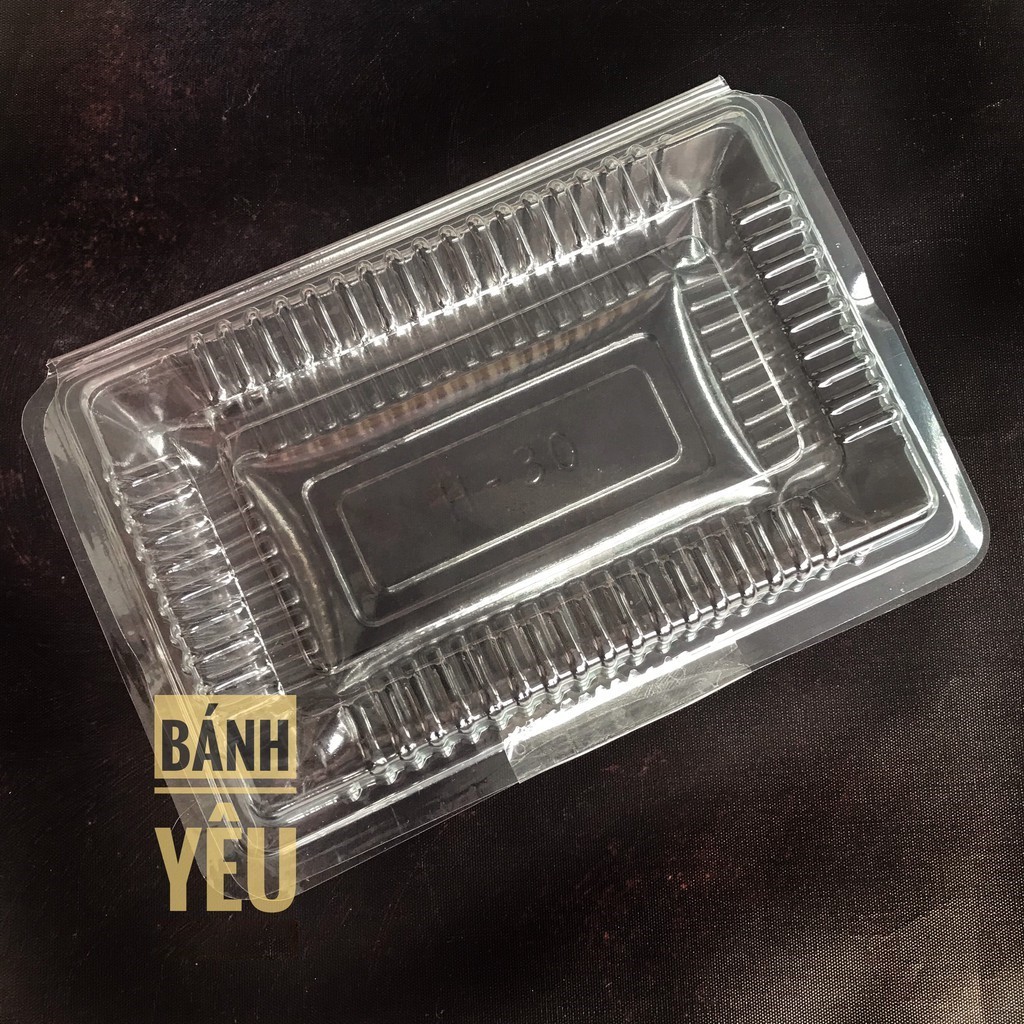 Bộ 10 hộp nhựa đựng bánh nắp bằng H30 - BB42A