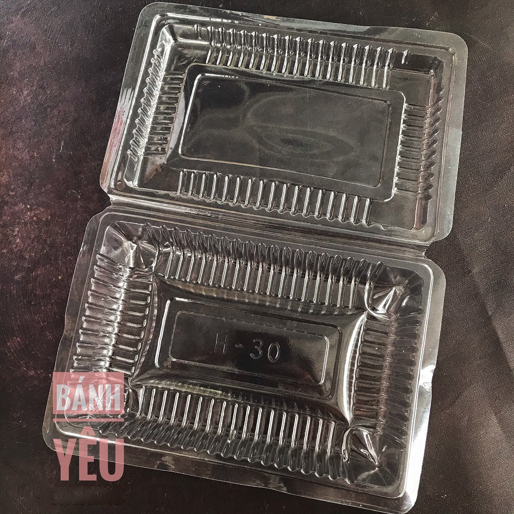 Bộ 10 hộp nhựa đựng bánh nắp bằng H30 - BB42A