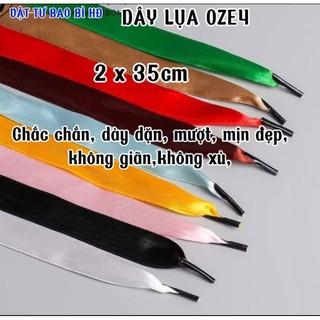 Dây, Quai, dây túi giấy túi(25 đôi dây RUY BĂNG LỤA 2x35cm xỏ túi giấy),dây túi giấy