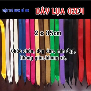 Dây, Quai, Dây túi giấy, (combos50 đôi)DÂY RUY BĂNG LỤA xỏ túi giấy 2x35cm, Dây túi,quai túi
