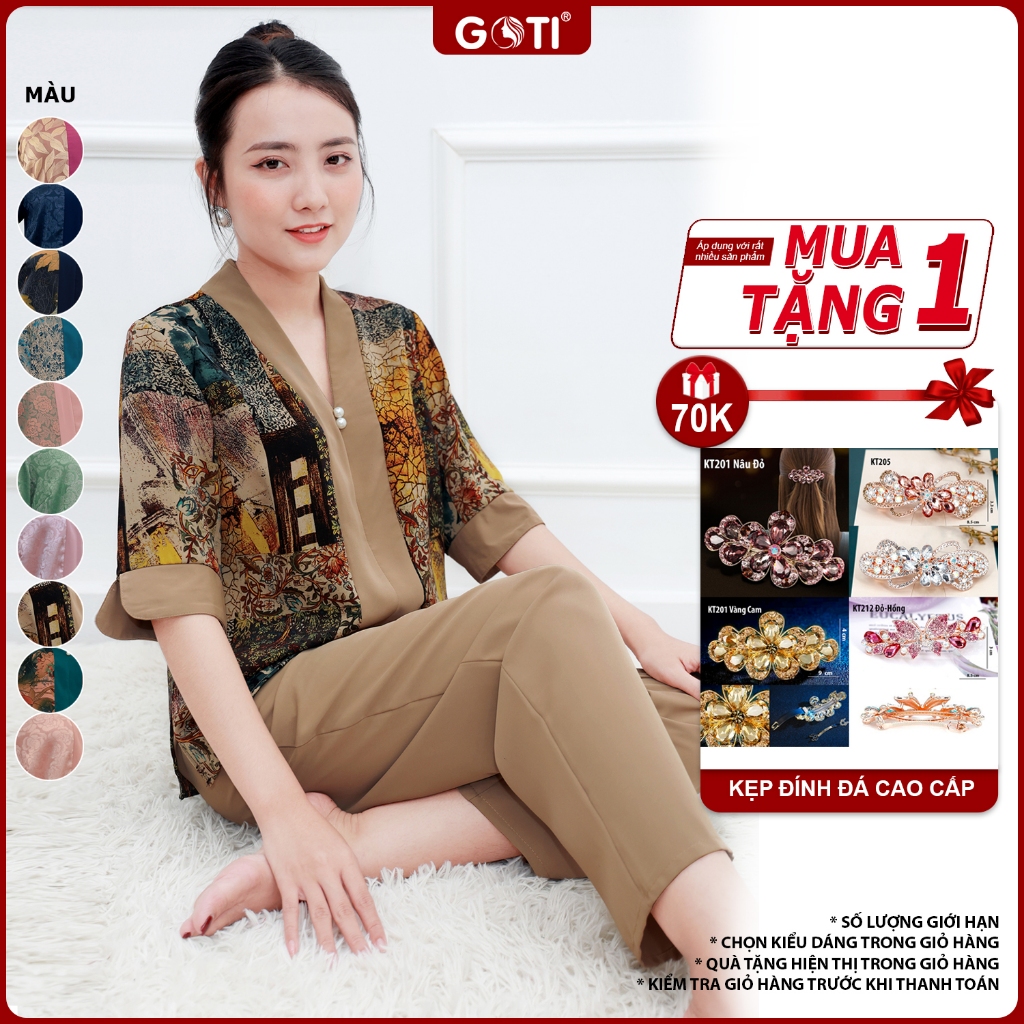 Đồ Bộ Trung Niên GOTI Mặc Nhà Cao Cấp - Sang Trọng & Thoải Mái Cho Mẹ
