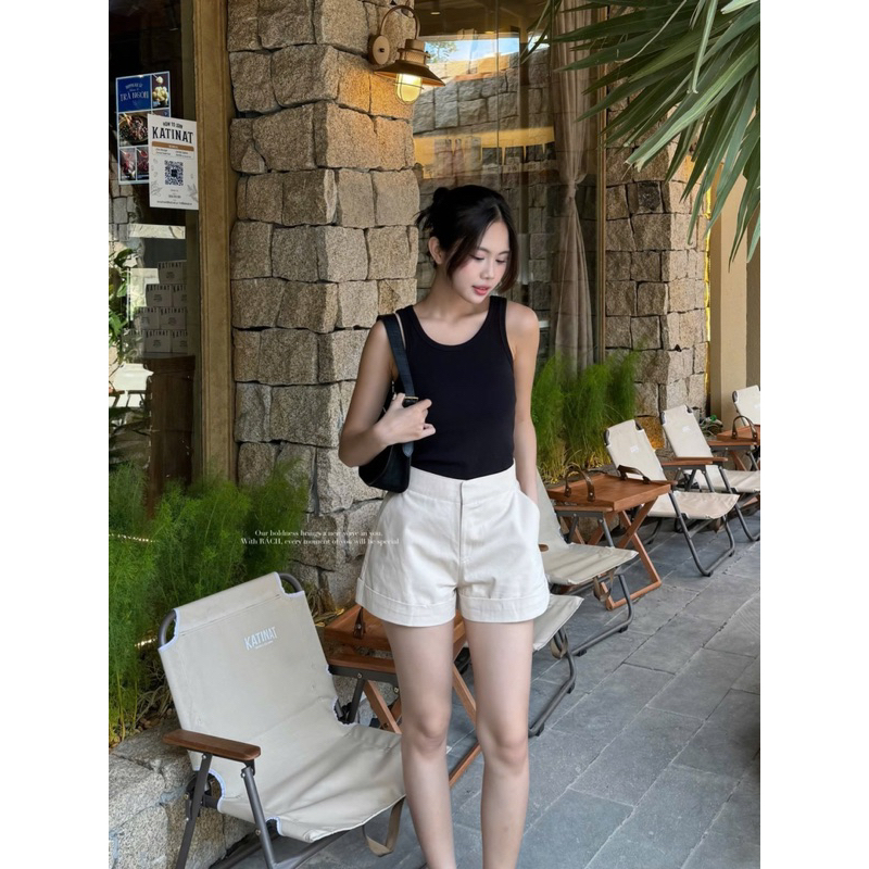 [RÁCH STORE] Quần Short Vải - 1955 - Lật Lai - Viền Chỉ | Shopee Việt Nam