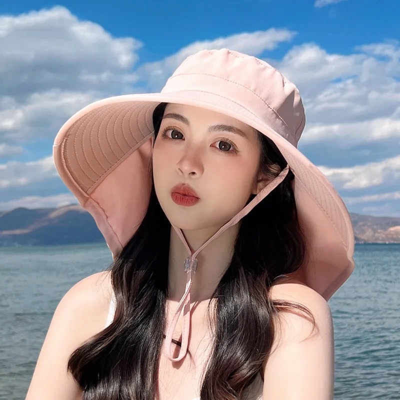Mũ mùa hè nữ Trùm Đầu Toàn Diện  - Mũ Nón Ngư Dân Chống Nắng Chống Tia UV, Mũ Vành Lớn có thể gập gọn(tuyển sỉ)