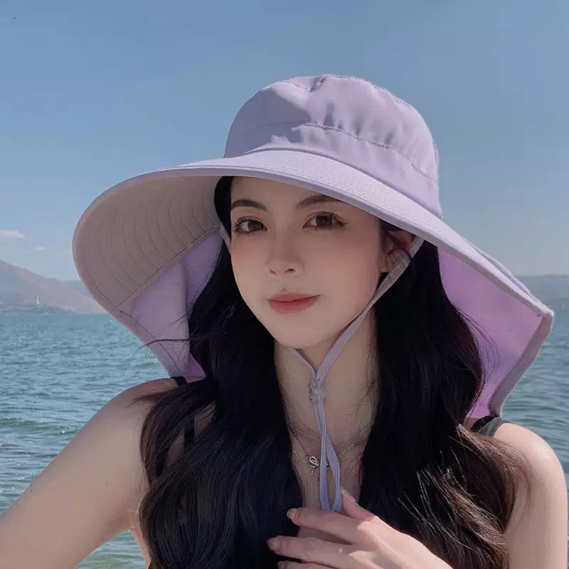 Mũ mùa hè nữ Trùm Đầu Toàn Diện  - Mũ Nón Ngư Dân Chống Nắng Chống Tia UV, Mũ Vành Lớn có thể gập gọn(tuyển sỉ)