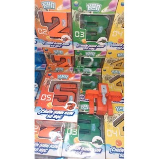 Combo chiến binh số học từ 1 tới 5. Robot biến hình mẫu 2024. Bộ lắp ráp đồ chơi robot.