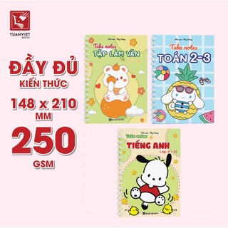 Sổ Giấy Lò Xo Take Notes Lớp 2-3 TUANVIET BOOKS cỡ A5 (Mới Nhất) - Toán, Văn, Anh
