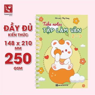 Sổ Giấy Lò Xo Take Notes Lớp 2-3 TUANVIET BOOKS cỡ A5 (Mới Nhất) - Toán, Văn, Anh