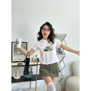 [NOEL] Áo thun nữ MINI TEE GIÁNG SINH hình in dễ thương cotton co dãn 4 chiều - Kraken Drk.