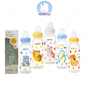 Bình Sữa Pigeon Cổ Thường Tiêu Chuẩn, Bình Sữa Cho Trẻ Sơ Sinh Và Trẻ Nhỏ 120ml/240ml không BPA