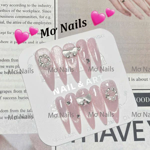 NailBox Thiết Kế Mắt Mèo Sang Chảnh Charm Nơ Ngọc Chụp Kỉ Yếu Mơ03 Nhà Mơ Nails