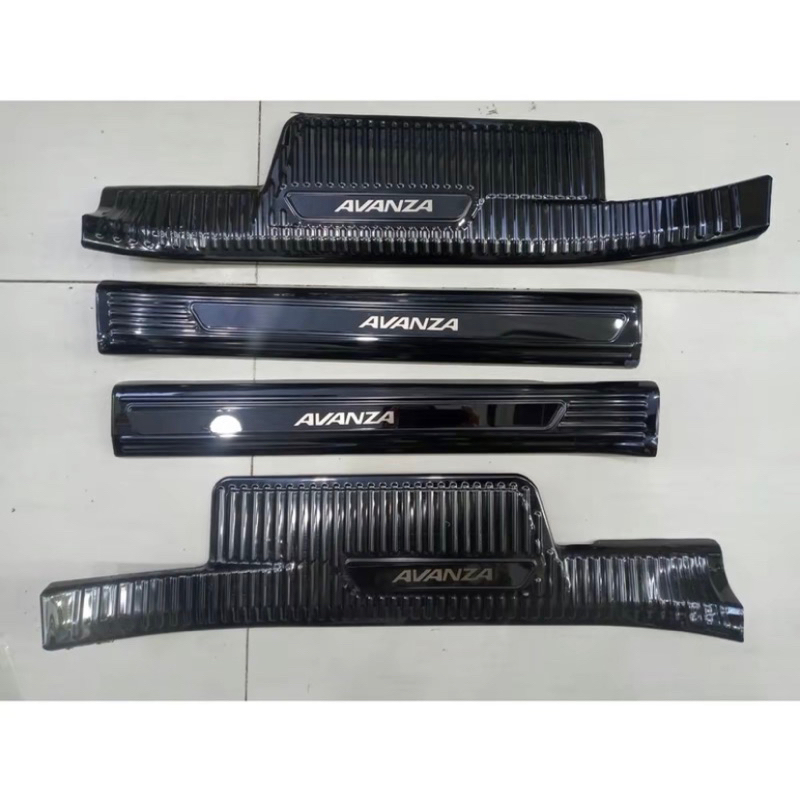 Ốp bậc cửa, nẹp bước chân xe #toyota Avanza 2021-2024 vân titan hàng đẹp cao cấp