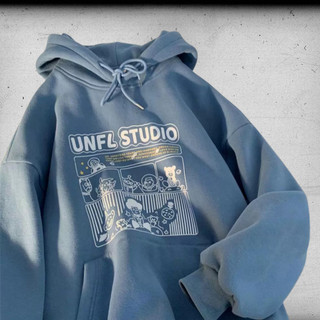 Áo hoodie ulzzang nam nữ unisex cặp đôi chui đầu chống nắng có nón in hoạt hình STUDIO - CHP 02 C1