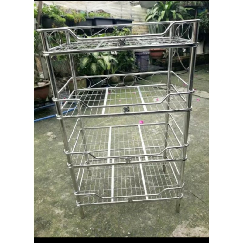 Kệ Đựng chén bát inox 4 tầng nhiều kích cỡ (cao 100cm dài 40,rộng 40cm ...