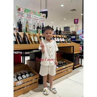 [JUNE LINEN - Kids] Bộ LINEN cho bé trai 4kg -> 20kg. Nhiều màu. Ảnh thật. Có hỏa tốc.