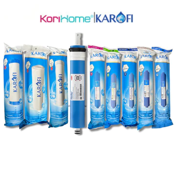 Combo lõi lọc nước Karofi cho model IRO 1.1 10l/h và 20l/h, Bộ Full Lõi lọc nước RO cho máy Karofi - Chính Hãng
