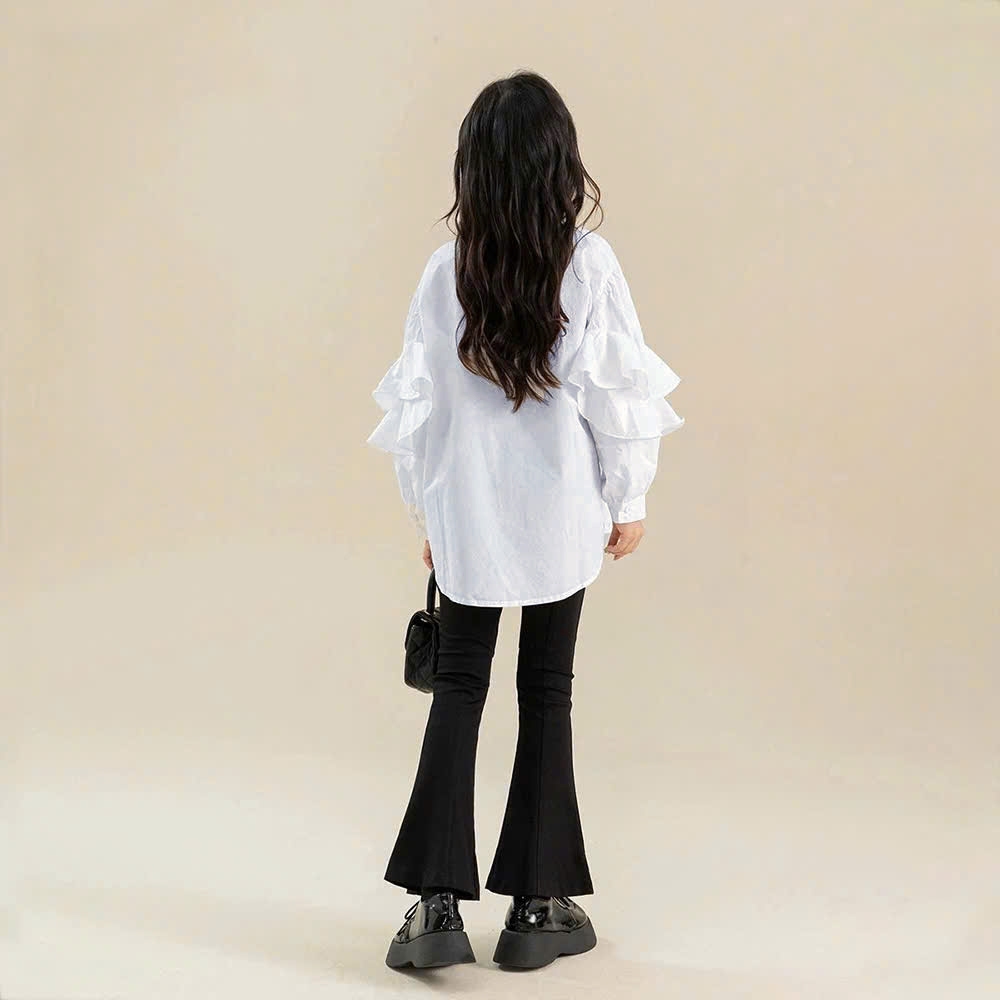 Áo sơ mi tay bèo  cho bé gái size đại BEESHOP D25067
