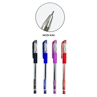 Bút Gel CLASSMATE Ngòi 0.5mm, Bút Mực Nước Xanh Đen Tím Đỏ Dùng Ghi Chép Cho Học Sinh CL-GP101