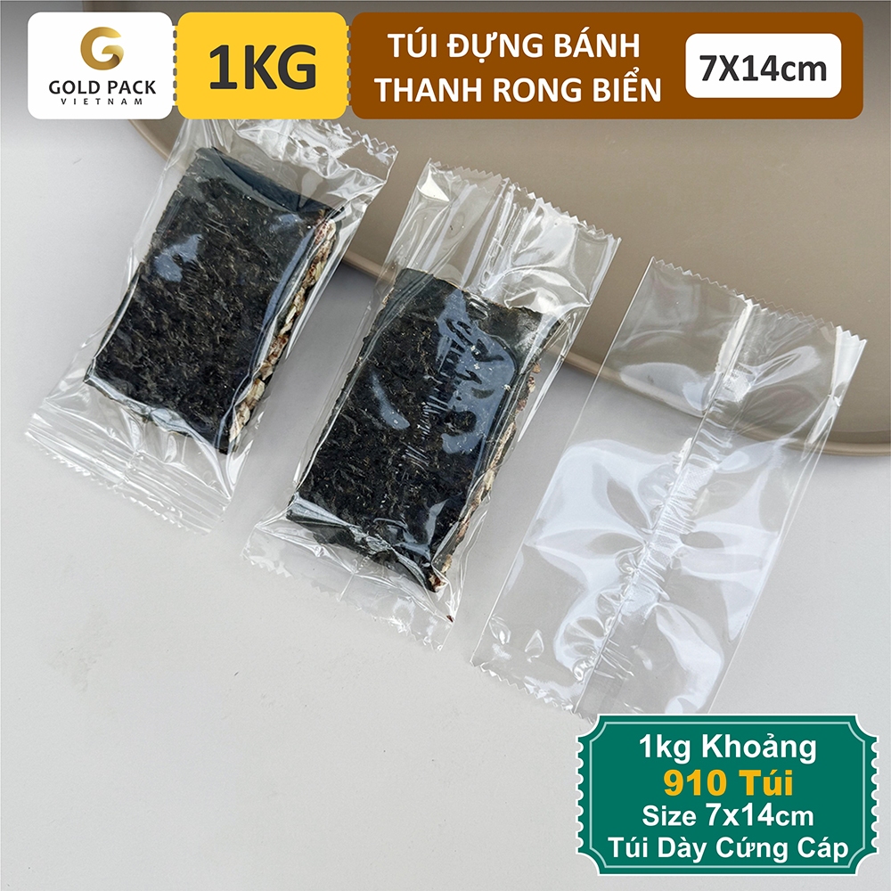 1kg Túi Đựng Thanh Rong Biển 7x14cm - Túi Dày Cứng Cáp {Gold Pack VN ...