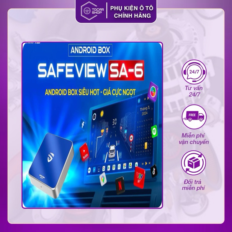 Android Box Safeview SA-6 Dành Cho Ô Tô(Cấu Hình Mạnh Nhất Phân Khúc ...