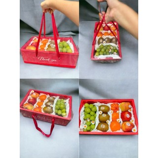 ( HOẢ TỐC ) Hộp quà trái cây khẩu siu sang có quai xách