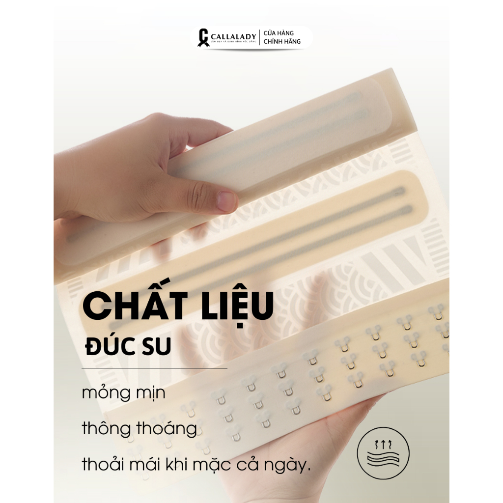 Đai nịt bụng giảm mỡ sau sinh Callalady latex nịt bụng định hình eo siết bụng chống cuộn vải đúc su siêu mỏng DDK
