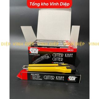 [Tặng 1 lưỡi dao] Dao rọc giấy lưỡi dao trổ cắt rạch dọc đồ lớn SDI to 0423 và nhỏ 0404 DRG-SDI