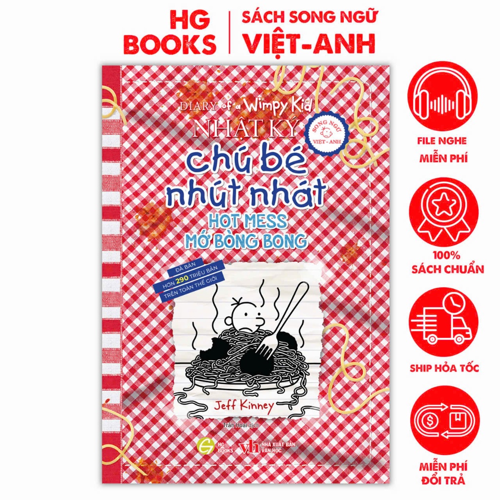 Ảnh Sách Nhật ký Chú Bé Nhút Nhát Tập 19 song Ngữ - Diary Of A Wimpy Kid tặng file nghe và note từ vựng 1