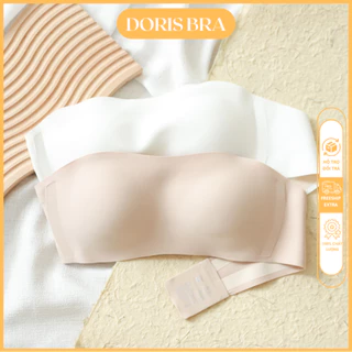 Áo Lót Nữ Su Lụa Sữa DORIS AL397, Áo lót mềm mịn mặc áo váy ôm sát k lộ viền, áo su quây chống tụt đệm mỏng