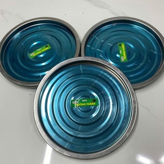 [Kho sỉ] Dĩa lót bếp cồn - Khay lót bếp cồn tròn - Mâm lót bếp cồn inox (ngang 26cm - cao 1.8cm) - HùngHome