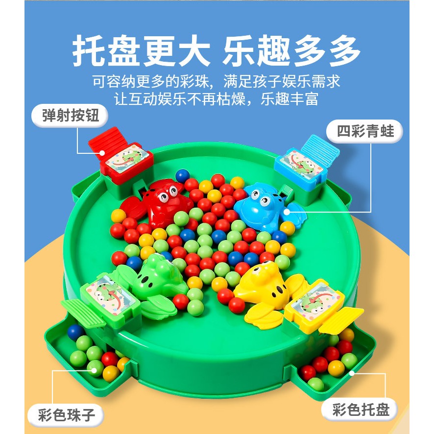 Đồ Chơi Ếch Ăn Bi Hungry Frogs Trò Chơi Ếch Gắp Hạt Đậu Tương Kẹo Đồ Chơi Tương Tác 4 Người Có Sẵn Bi - PUPU HOUSE