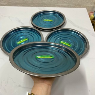 [Kho sỉ] Combo 5 Dĩa lót bếp cồn - Khay lót bếp cồn tròn - Mâm lót bếp cồn inox (ngang 26cm - cao 1.8cm) - HùngHome
