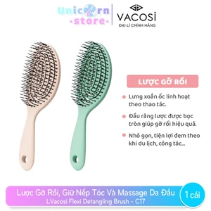 Lược Gỡ Rối, Giữ Nếp Tóc Và Massage Da Đầu Vacosi Flexi Detangling Brush - C17