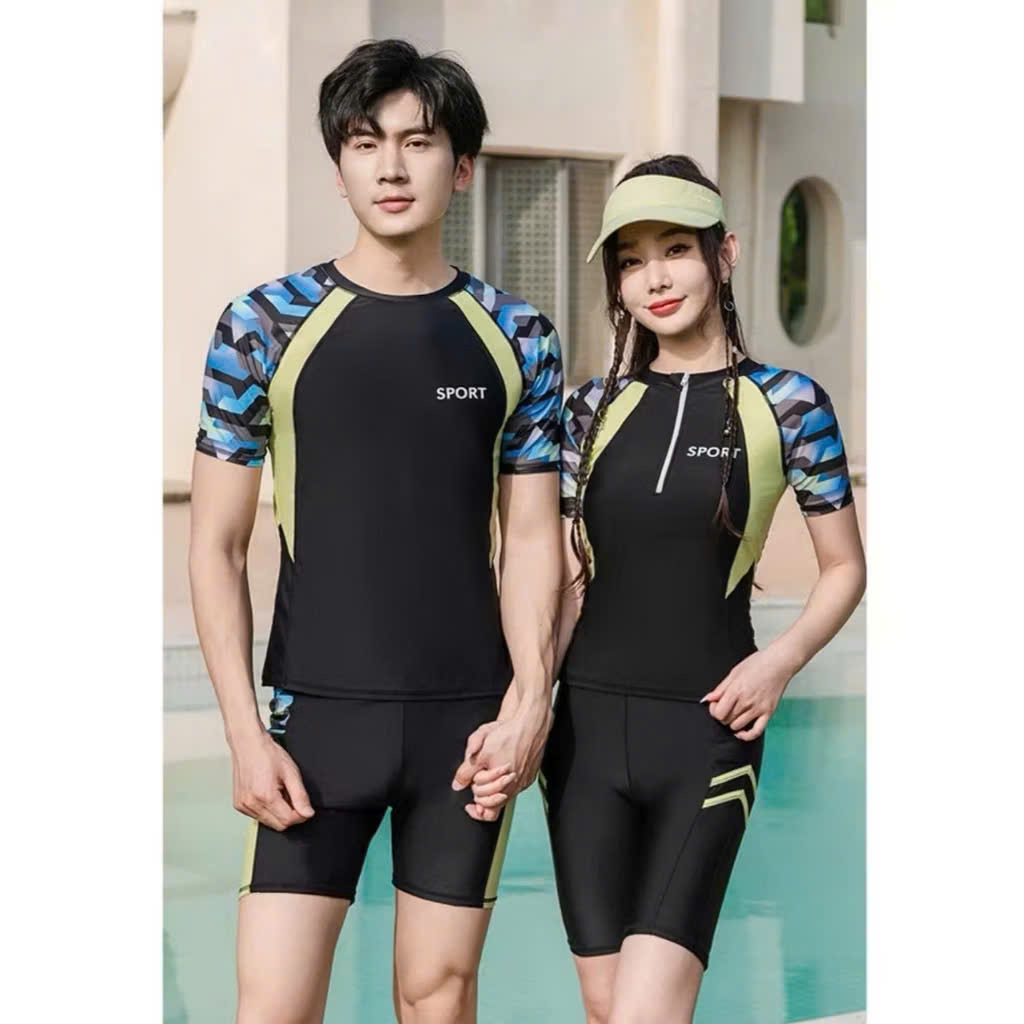 BKN 022  HCM[Size M,L,XL] Sét đồ bơi nữ bikini 2 mảnh tay ngắn quần lững kín đáo cao cấp,co giãn thoải mái, HAN.T Shop
