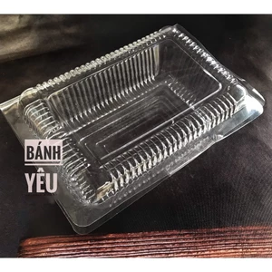Lốc 50 Hộp nhựa nắp bằng/ hộp đựng bánh H55 - BB43B