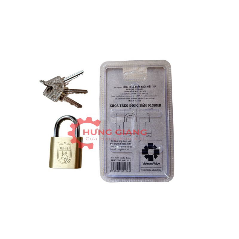 Khoá treo đồng bấm Việt Tiệp cầu 6-0138MB Chính Hãng