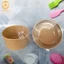 Tô giấy/Hộp giấy tròn nắp trong 750ml-1000ml hộp đựng bánh - BBTC