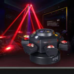 Đèn sân khấu moving 6 cánh PRO xoay 540 cảm ứng âm thanh điều khiển DMX 512 dành cho sân khấu phòng bay phòng karaoke — ảnh 3