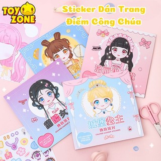 Sticker Dán, Tô Trang Điểm Hình Công Chúa Đáng Yêu Đa Dạng Cho Bé Gái Giúp Trẻ Phát Triển Trí Tuệ, Sáng Tạo Cho Trẻ