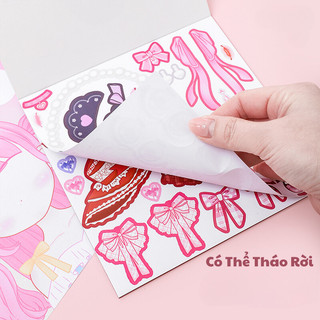 Sticker Dán, Tô Trang Điểm Hình Công Chúa Đáng Yêu Đa Dạng Cho Bé Gái Giúp Trẻ Phát Triển Trí Tuệ, Sáng Tạo Cho Trẻ